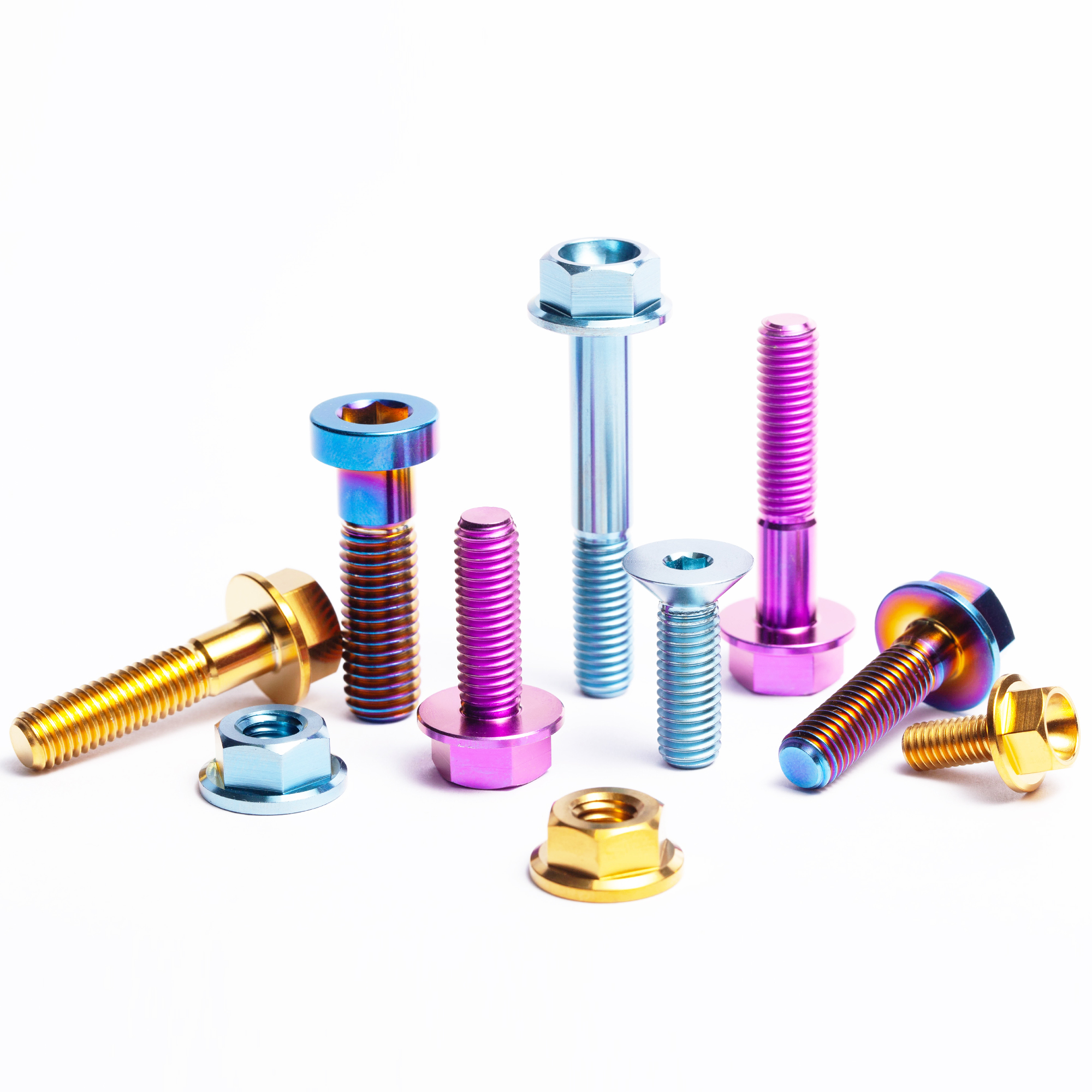 DIN6912 Titanium Alloy Low Head Socket Cap Bolt Anodized Parallel Screw for Bicycle Motorcycle Parts