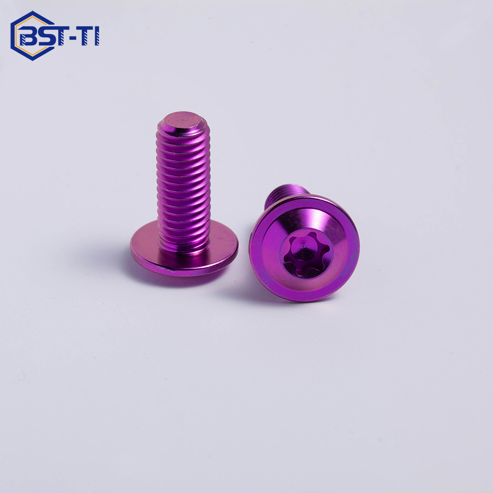 BST-TI Torx Head Titanium Alloy Disc Bolts ISO Standard Class 4.8/6.8 UNC Thread Motorcycle Screws and Bolts with Plain Finish