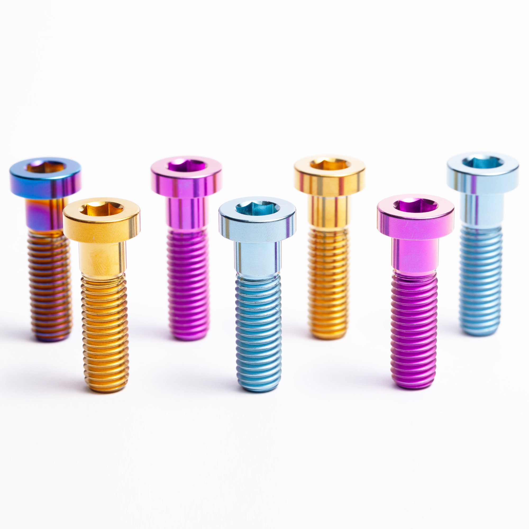 DIN6912 Titanium Alloy Low Head Socket Cap Bolt Anodized Parallel Screw for Bicycle Motorcycle Parts