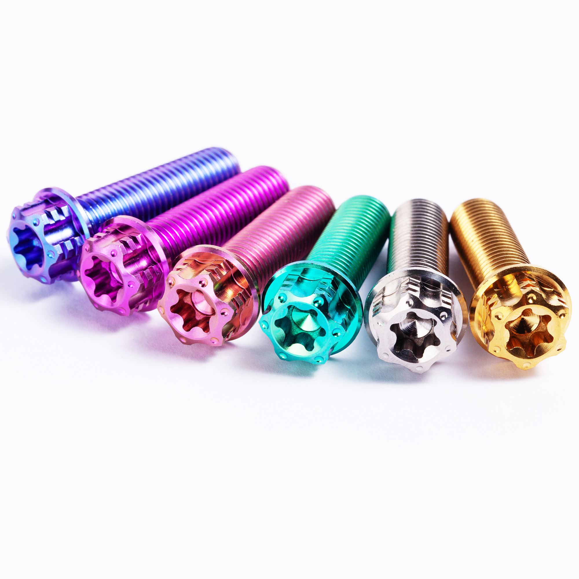 BST-TI ISO Certified Anodized Titanium Gr5 Flange Socket Bolts