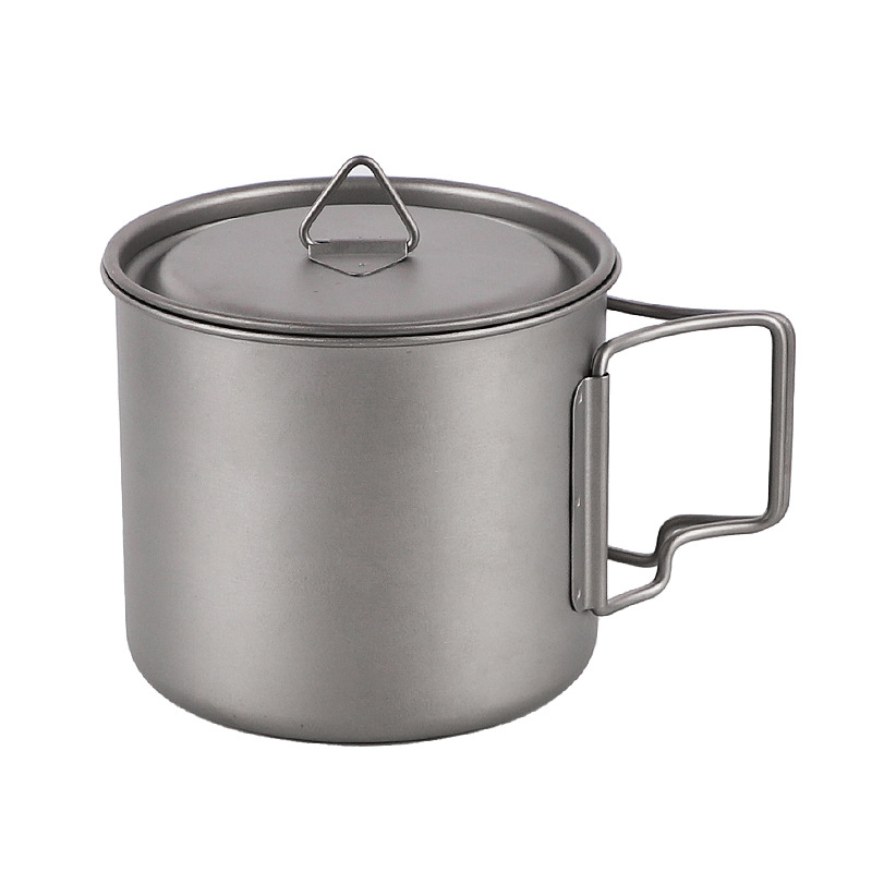 Pure Titanium Camping Mug with Foldable Handle