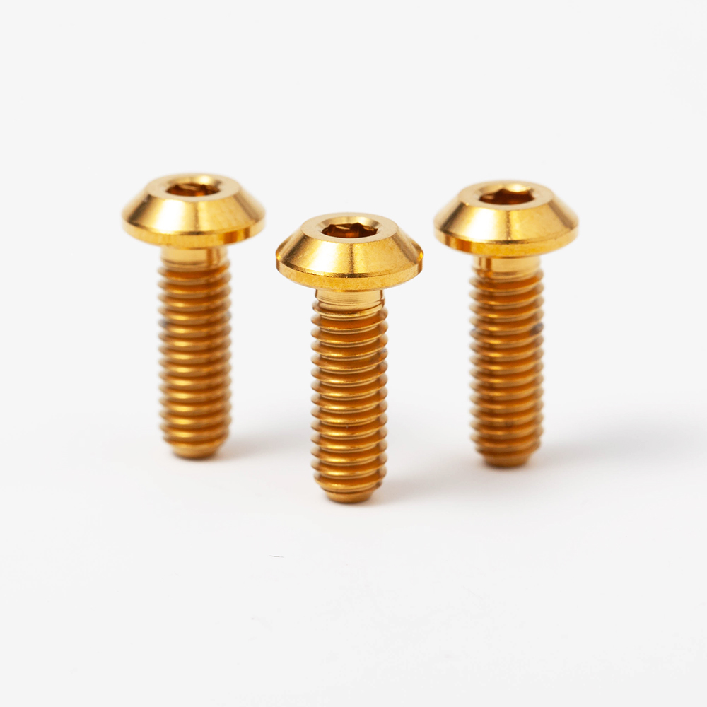 M5 M6 Metric Titanium Oval Head Disc Brake Screws Grade 5 ASTM F136 for Cycling Bikes Lightweight Corrosion Resistant Fasteners