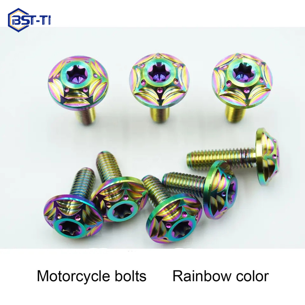 BST-TI M6 M8 M10 Socket Head Titanium License Plate Screws Colorful Industrial Grade Plain Finish Customized Sizes