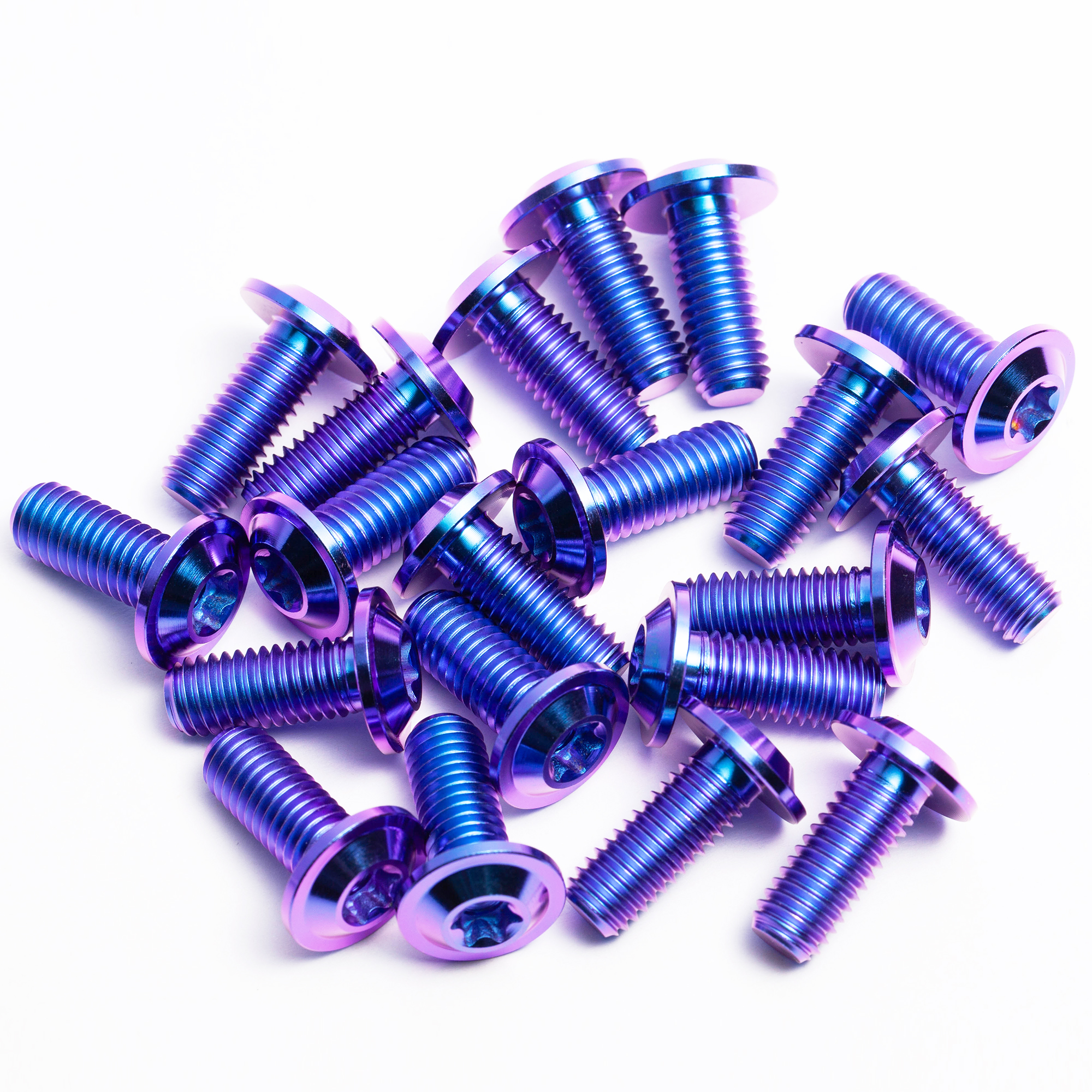 Customized Titanium Disc Head Bolts M6/M8/M10 Gr5 DIN6921 Motorcycle Screws