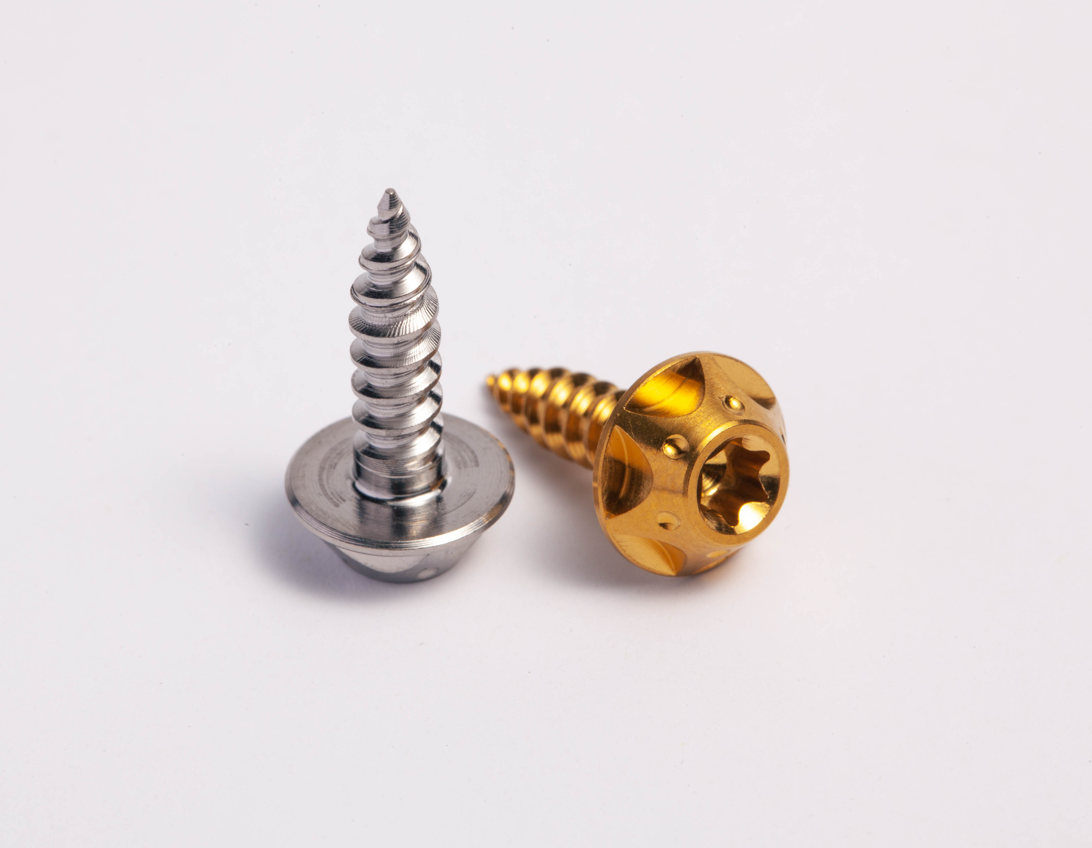 BSTTI TMJ Free Shipping M1.25 UNC Thread Class 10 Polished Titanium Flat Head Bolts Air Filter Body Cover Self-Tapping Screw