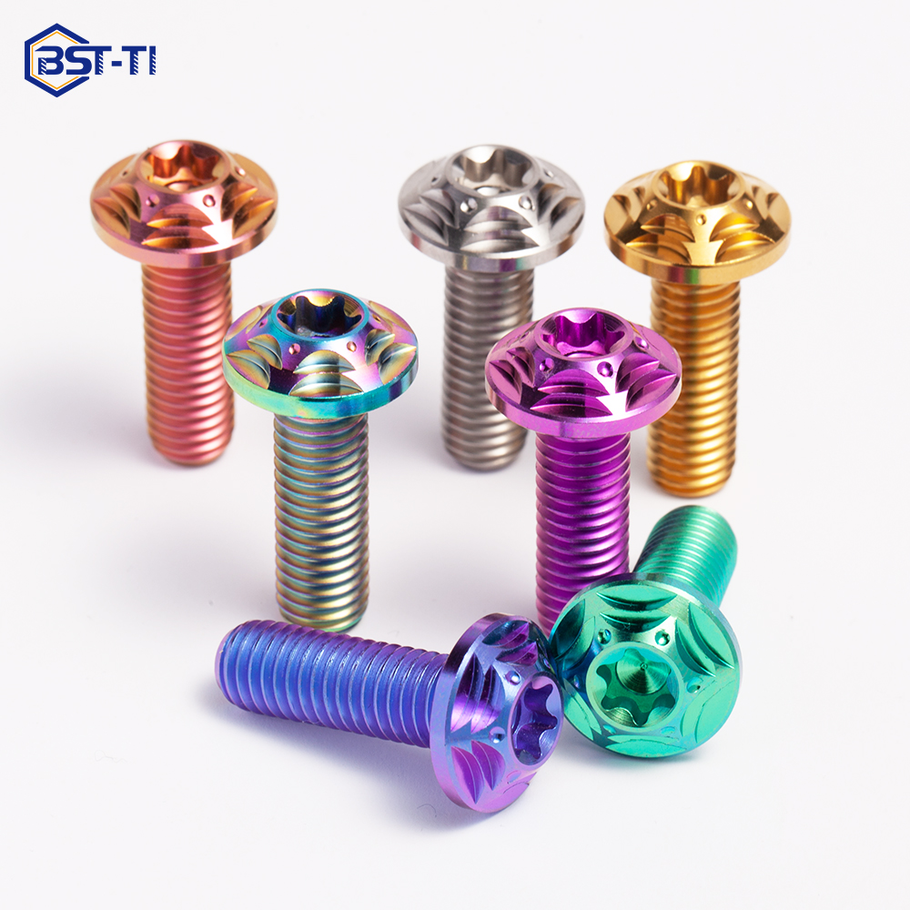 BST-TI M6 M8 M10 Socket Head Titanium License Plate Screws Colorful Industrial Grade Plain Finish Customized Sizes