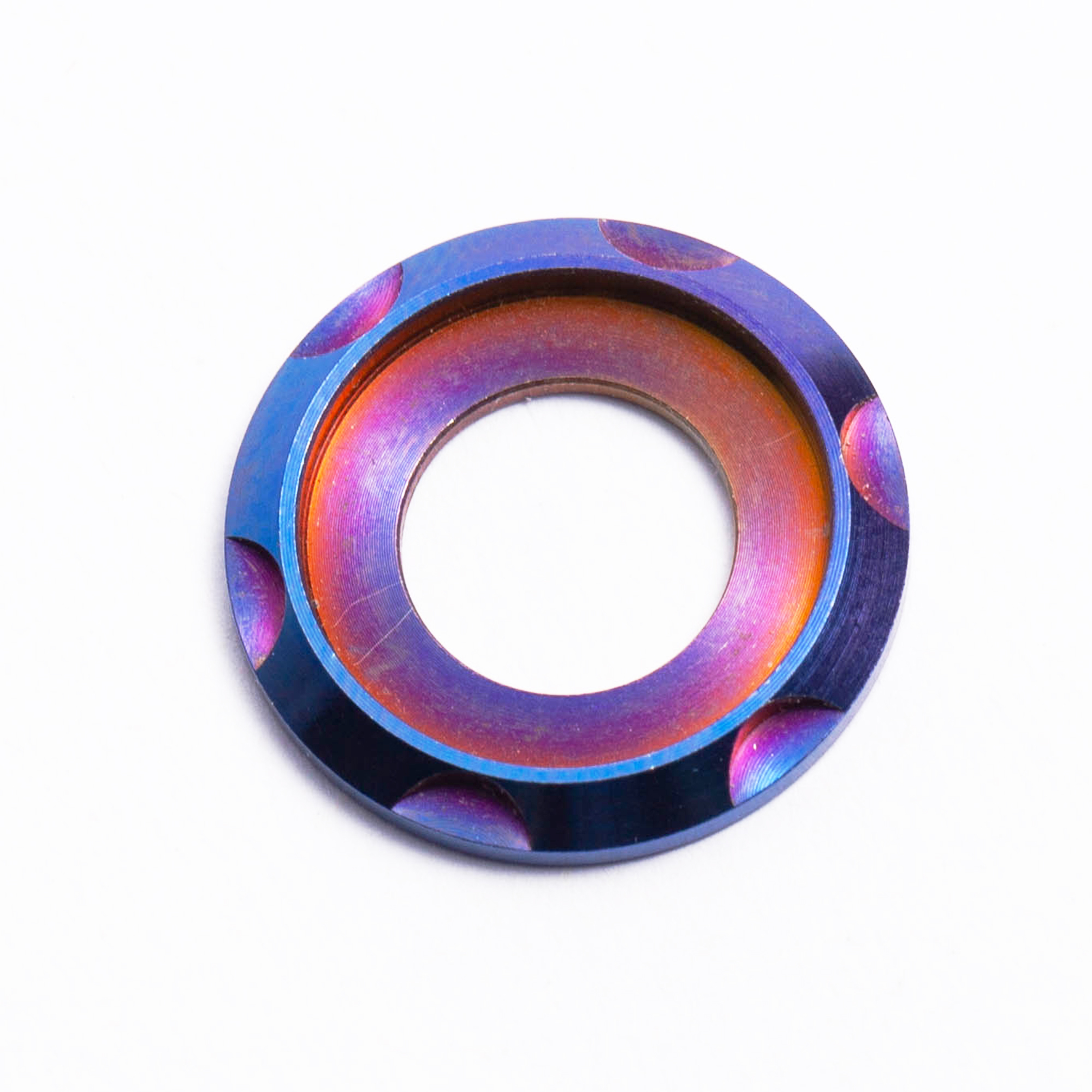 BST-TI Gr5 Titanium Burnt Blue Color Anodized 5mm Washer Spacer with Customized Colors and OEM Available