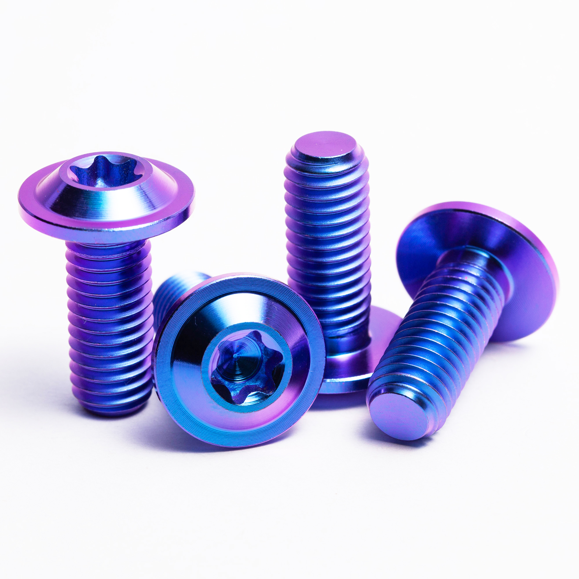 Customized Titanium Disc Head Bolts M6/M8/M10 Gr5 DIN6921 Motorcycle Screws